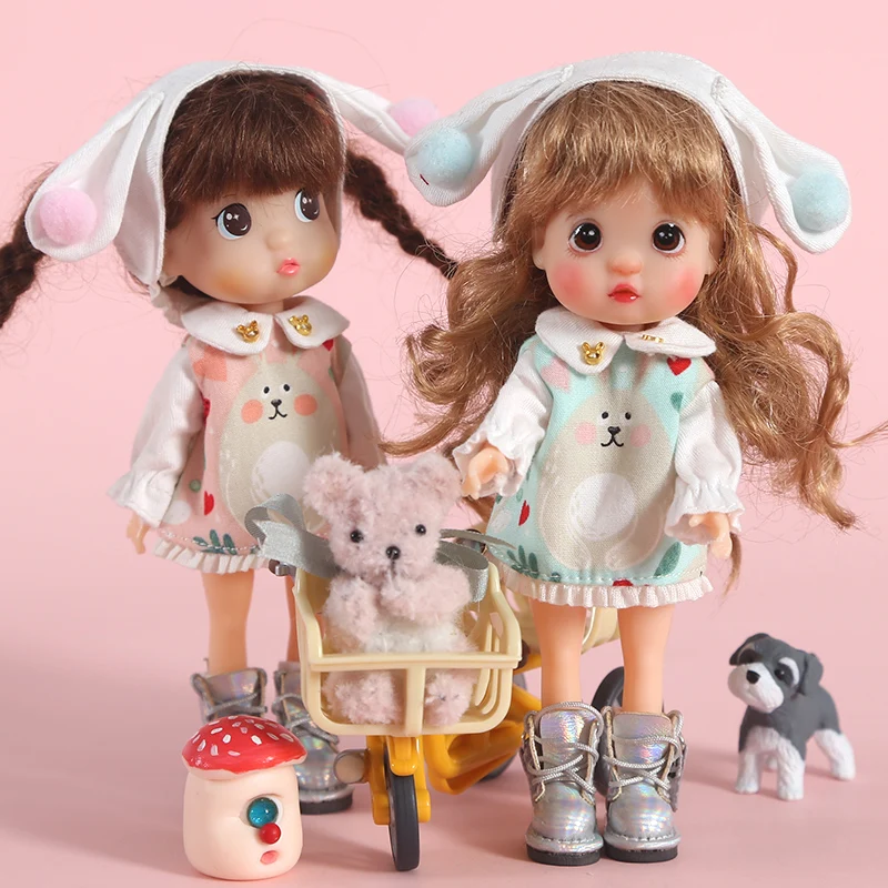 Новинка Одежда для куклы OB11 BJD головной убор + рубашка платье на бретельках Ob11 obitsu
