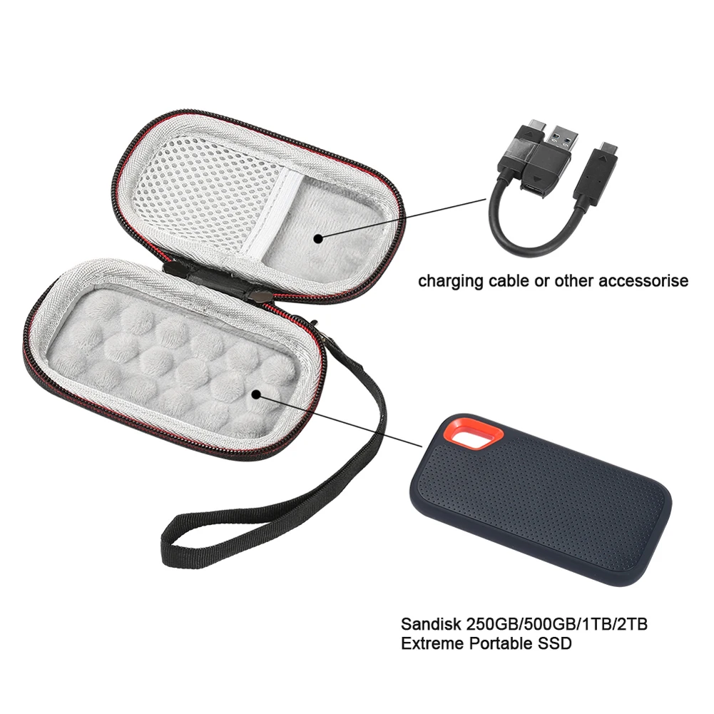 Чехол для жесткого диска SanDisk 500 Гб/250 ГБ/1 ТБ/2 ТБ Extreme Portable SSD горячие подарки |