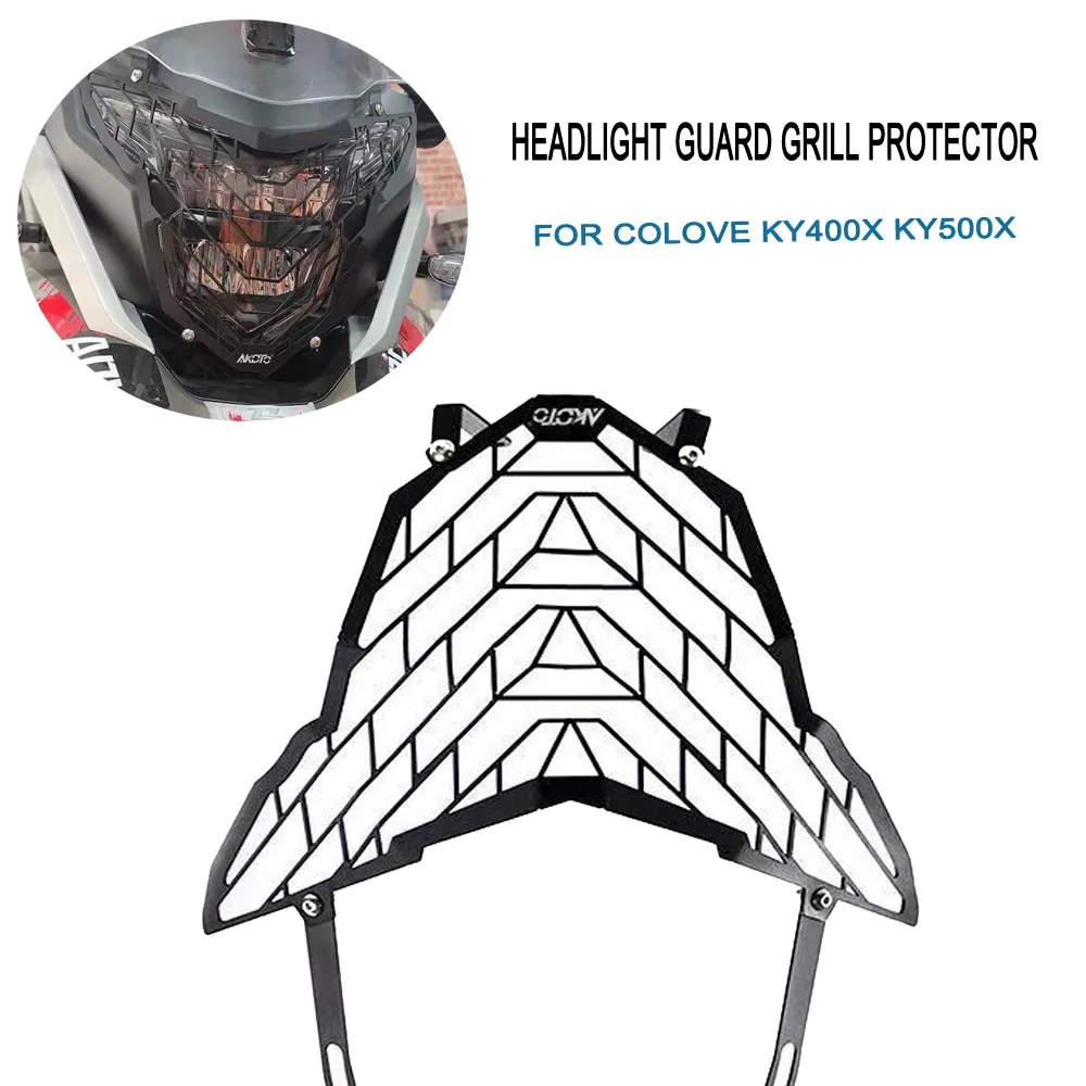 Motorcycle For Colove KY500X 500X Excelle 400X 500X Headlight Guard Grill Protector Montana XR5 XR 5
