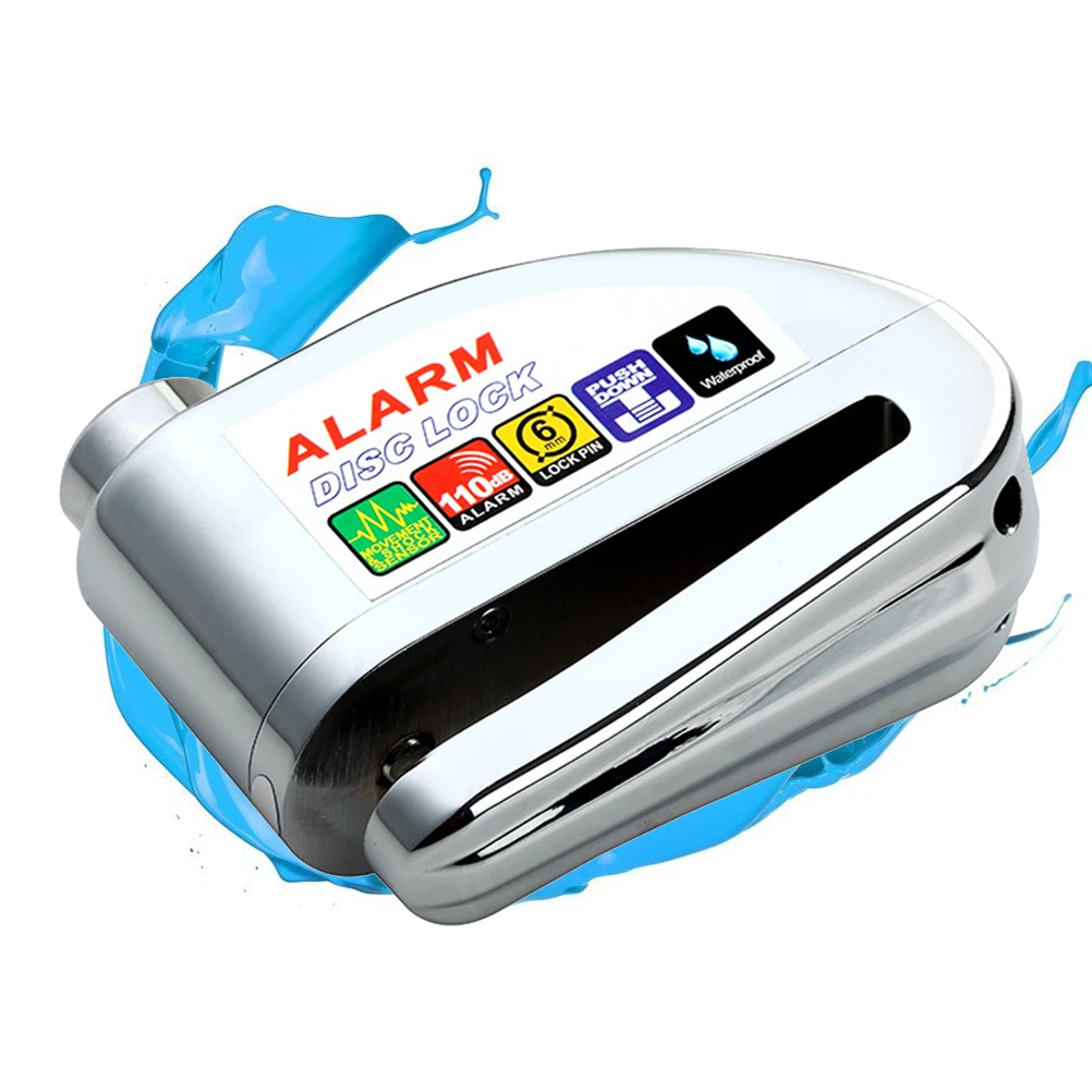 Замок дисковый мотоциклетный водонепроницаемый с сигнализацией Противоугонный