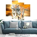 Алмазная вышивка HUACAN продажа животных 4 шт Алмазная картина тигр полный квадрат Стразы мозаика мульти-картина