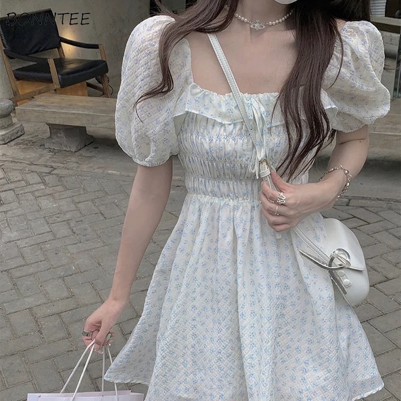 

Платье женское летнее ТРАПЕЦИЕВИДНОЕ с пышными рукавами, в стиле ампир