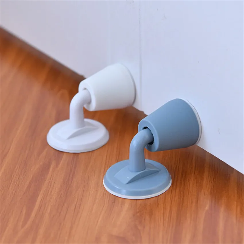 

1PC Silicone Door Stops Silent Door Stopper Holder Cushion Pad Anti-collision Punch Wall Protector Scratches Door Suction