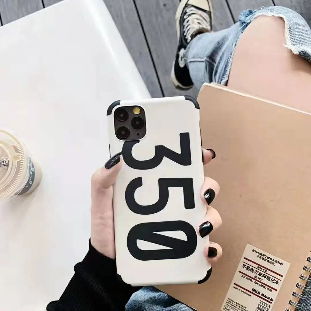

Luxury Hot Trend street brand Boost 350 sneaker box silicon case for iphone 7 8 plus 11 Pro X XS MAX XR super sports white cover