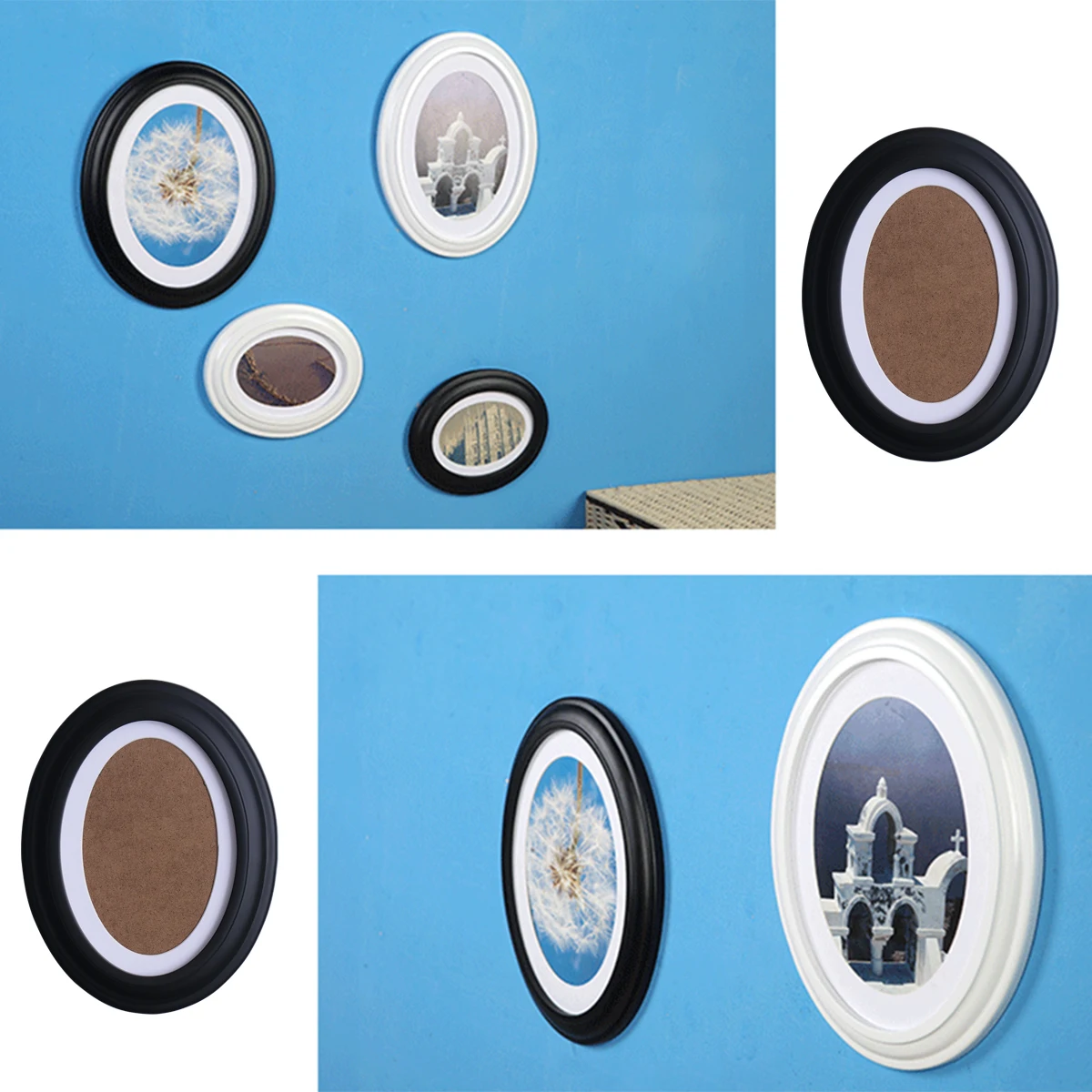 7 дюймов Классическая овальная деревянная рамка для картин настенное