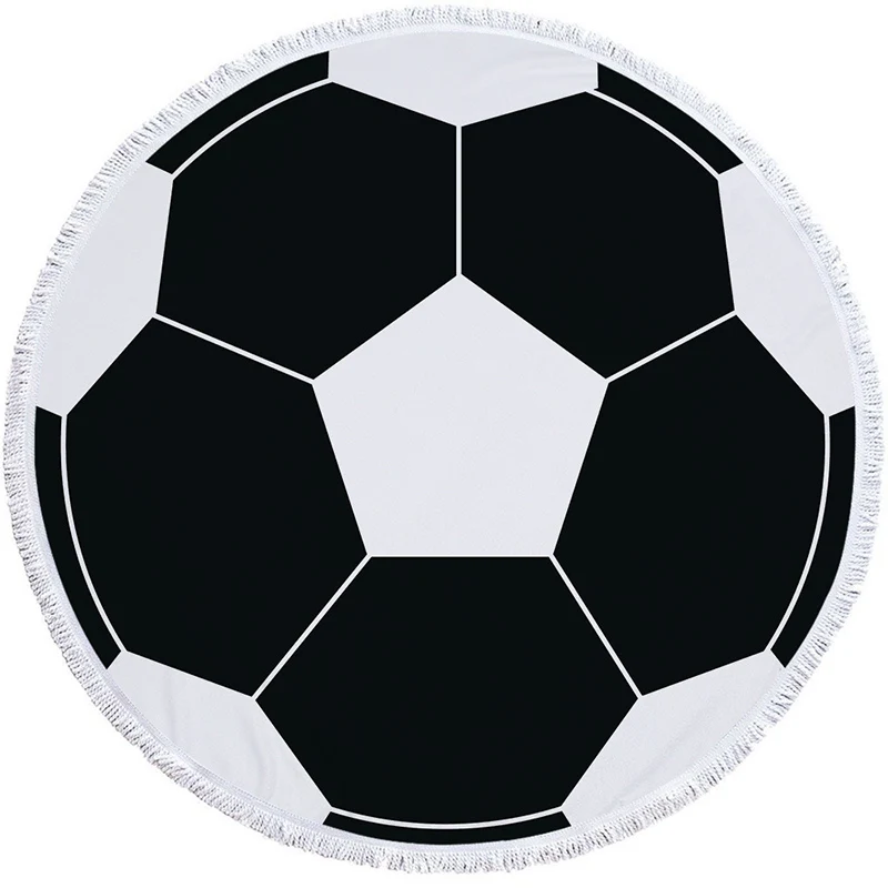 Круглые большие банные полотенца для путешествий с принтом баскетбольного