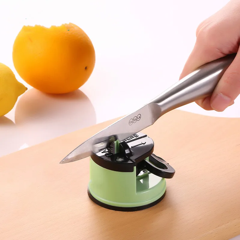 

Бытовая точилка, инструмент для заточки ножей на присоске, легко и безопасно затачивать кухонные шеф-ножи, дамасское масло, зеленый цвет