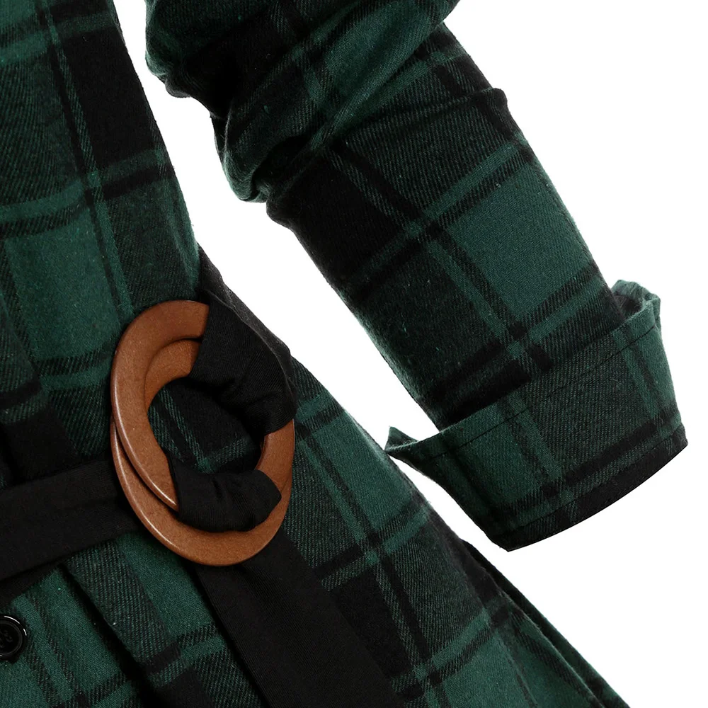 ROSEGAL кружевная панель клетчатая рубашка на пуговицах с поясом женские