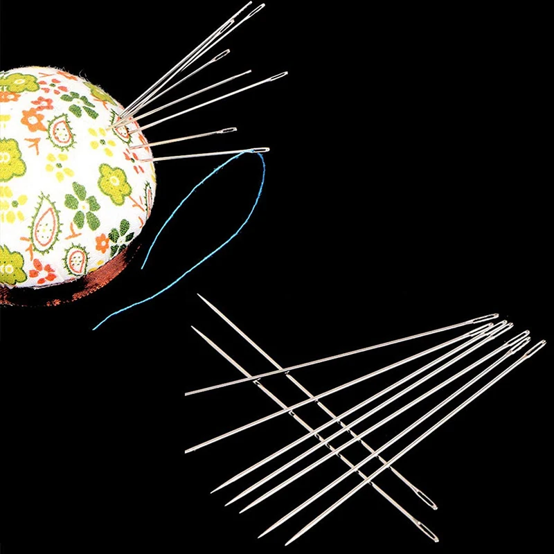 LMDZ швейные иглы большой глаз Швейные Вышивка ручные Набор длинные с Threader|Швейные