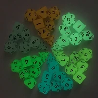 7pcs luminous dice multi sided polyhedral dice set d4 d6 d8 d10 d d12 d20 digital dice for family party table games kids toys