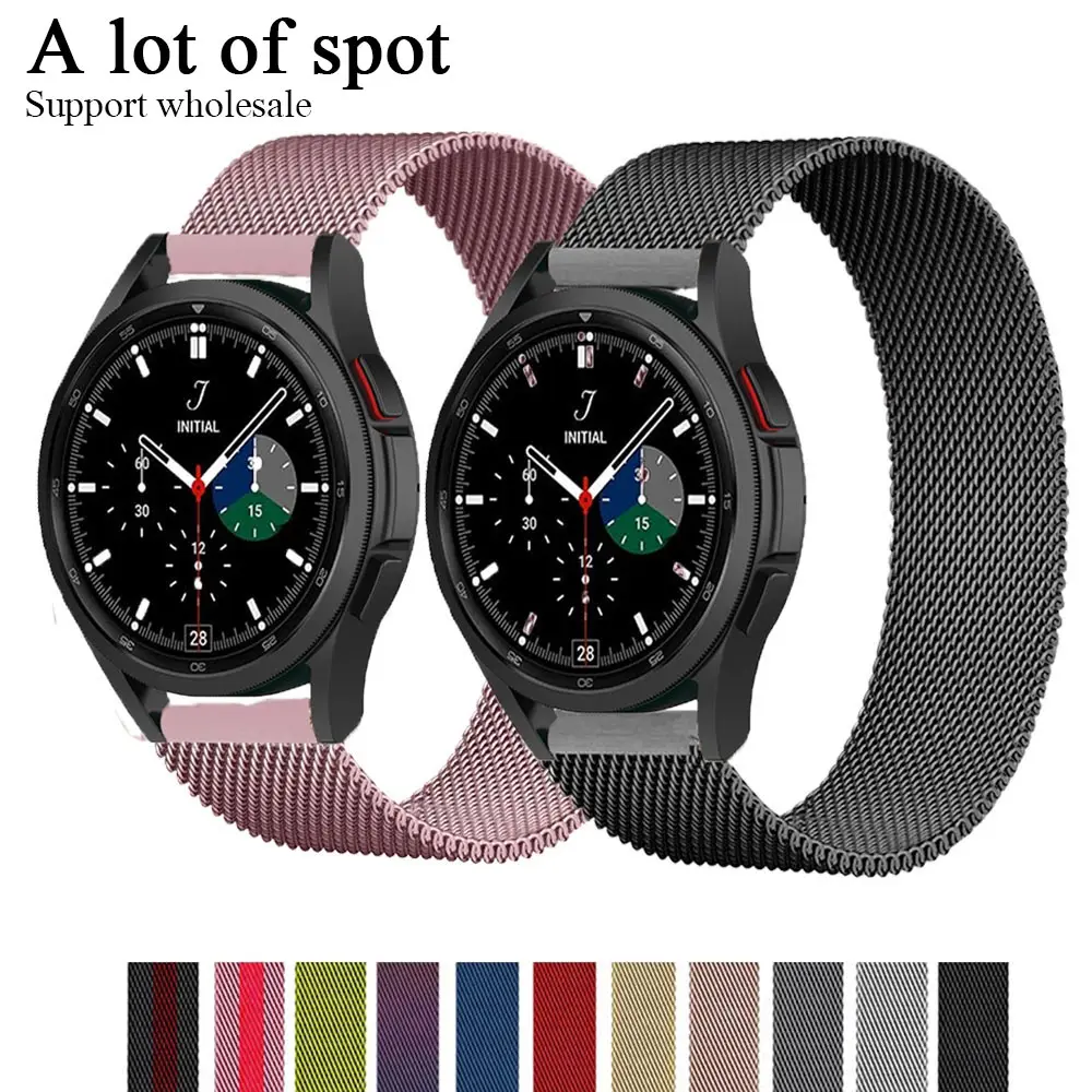 

20/22mm watch strap For Amazfit GTS/2e/GTS2/GTR 42/47mm/stratos 2/3 Metal Magnetic loop Bracelet Samsung galaxy watch 4/classic
