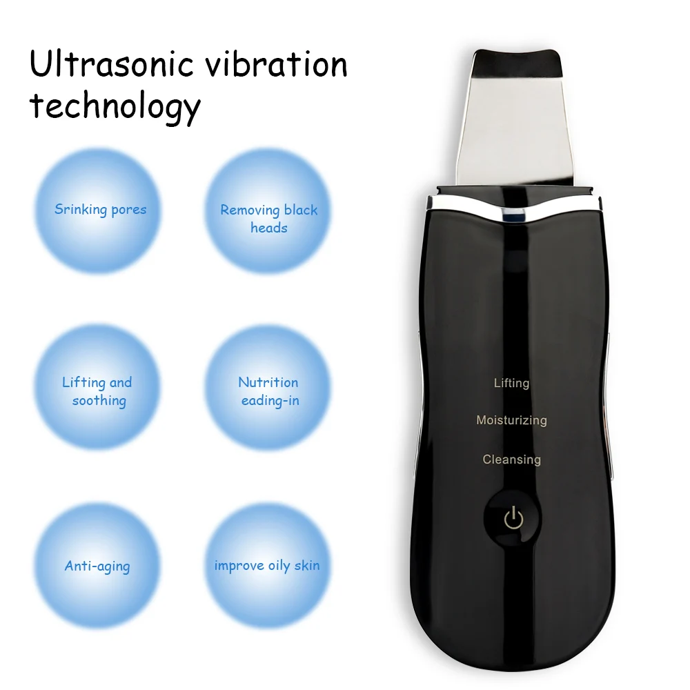 Ультразвуковая ионная Глубокая очистка кожи пилинг лопата подтяжка лица