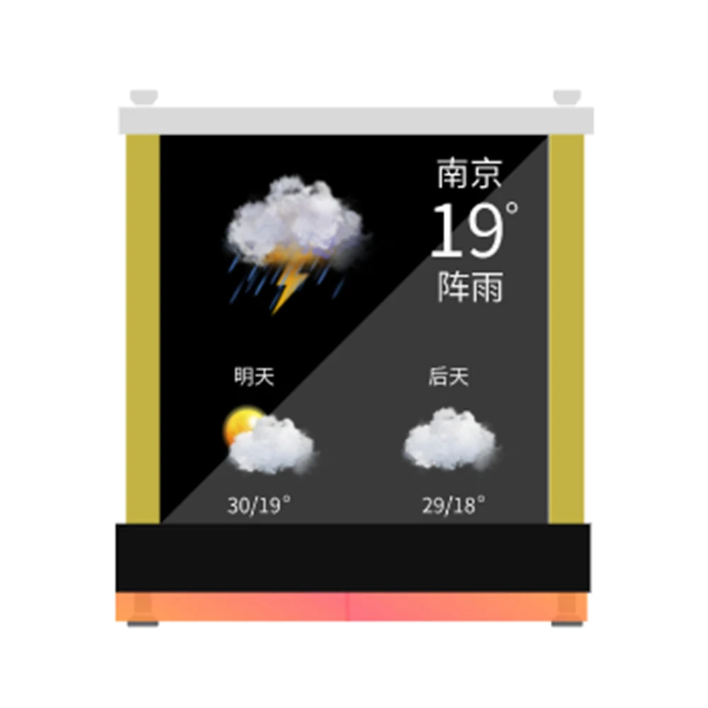 

WIFI Translucent Desktop Small TV Creative Desktop Decoration Gift