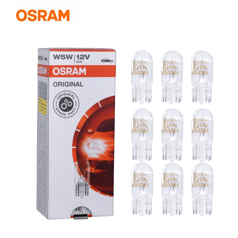 Лампа Ксеноновая OSRAM 10 шт 12V T10 W5W светодиодный фары указателя поворота стоп
