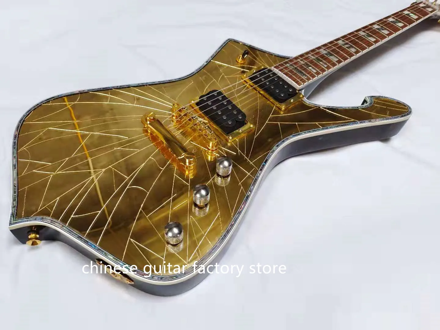 

Guitarra eléctrica, espejo agrietado, guitarra de calidad free shipping
