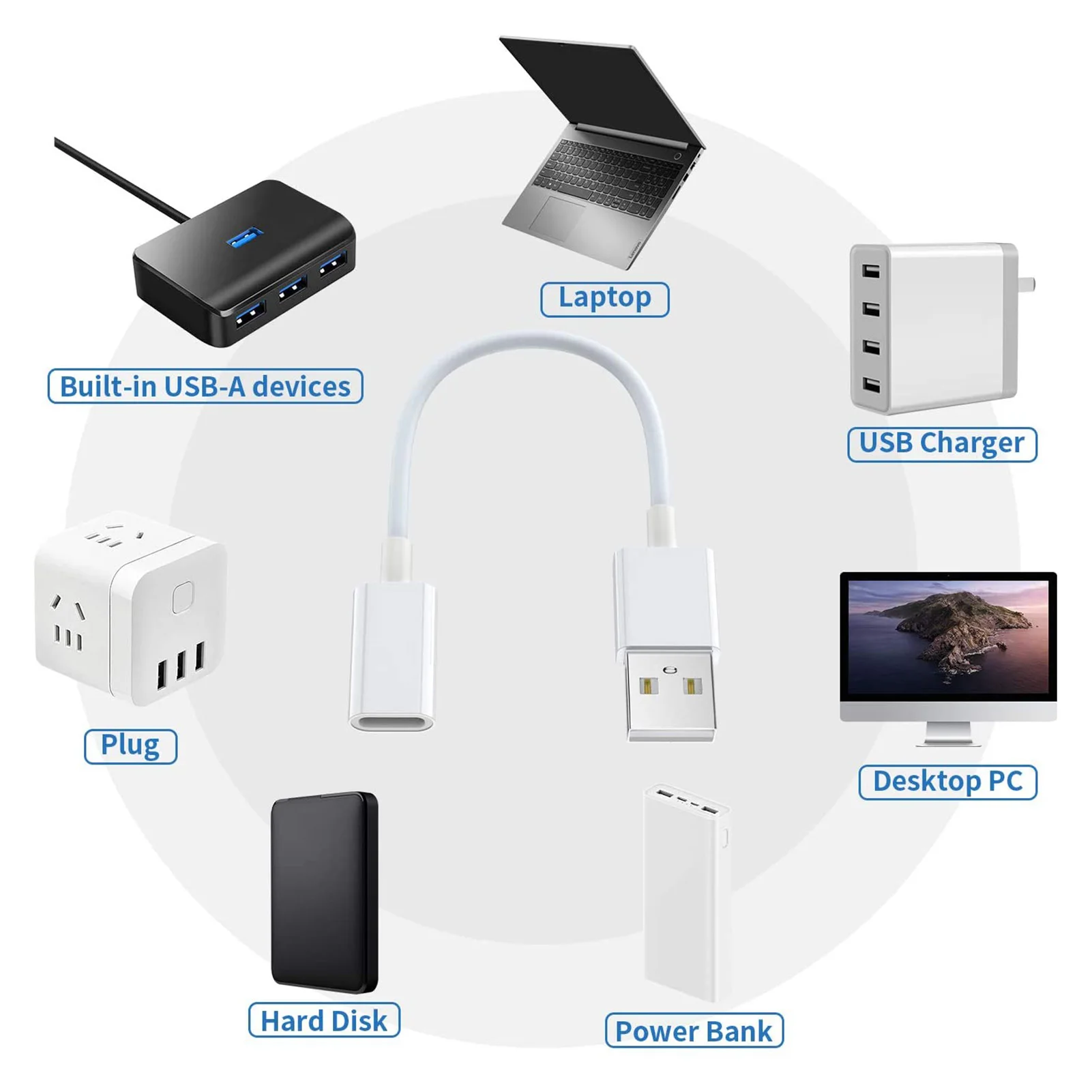 3 шт. USB C Женский к usb-штырем Зарядное устройство Кабельный адаптер конвертера