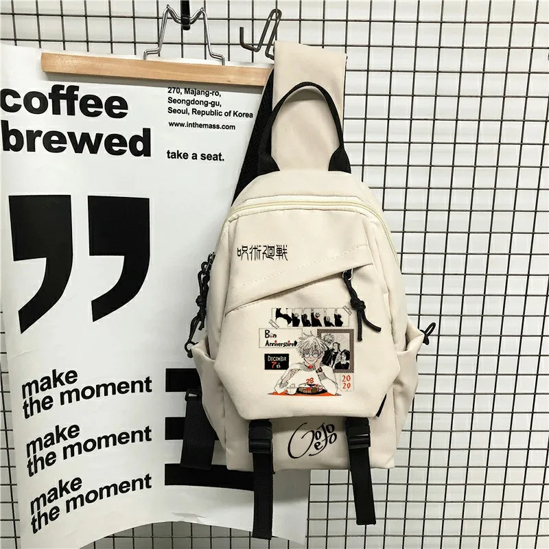 Нагрудная сумка унисекс в стиле аниме juютсу Kaisen мессенджер через плечо для