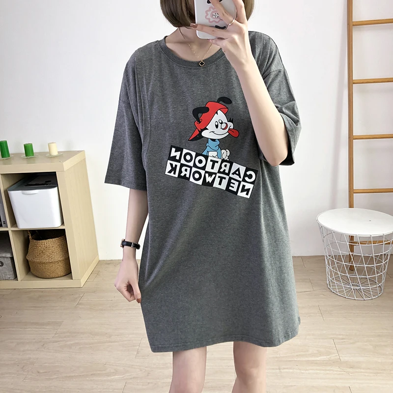 Длинная Стильная Футболка для беременных женщин модная одежда мам послеродового