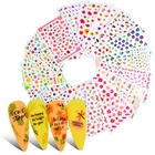 1 шт. 3D Рельефный цветок для ногтей переводная наклейка Роза листовая наклейка летнее украшение для ногтей аксессуар для маникюра