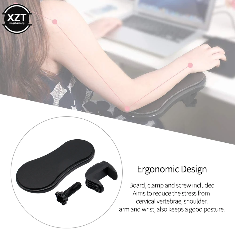 Attachable Mouse Armrest Pad Desk Computer Table Arm Support Board Wrist Rest Chair Extender Hold Hand Shoulder Protect Mousepad |