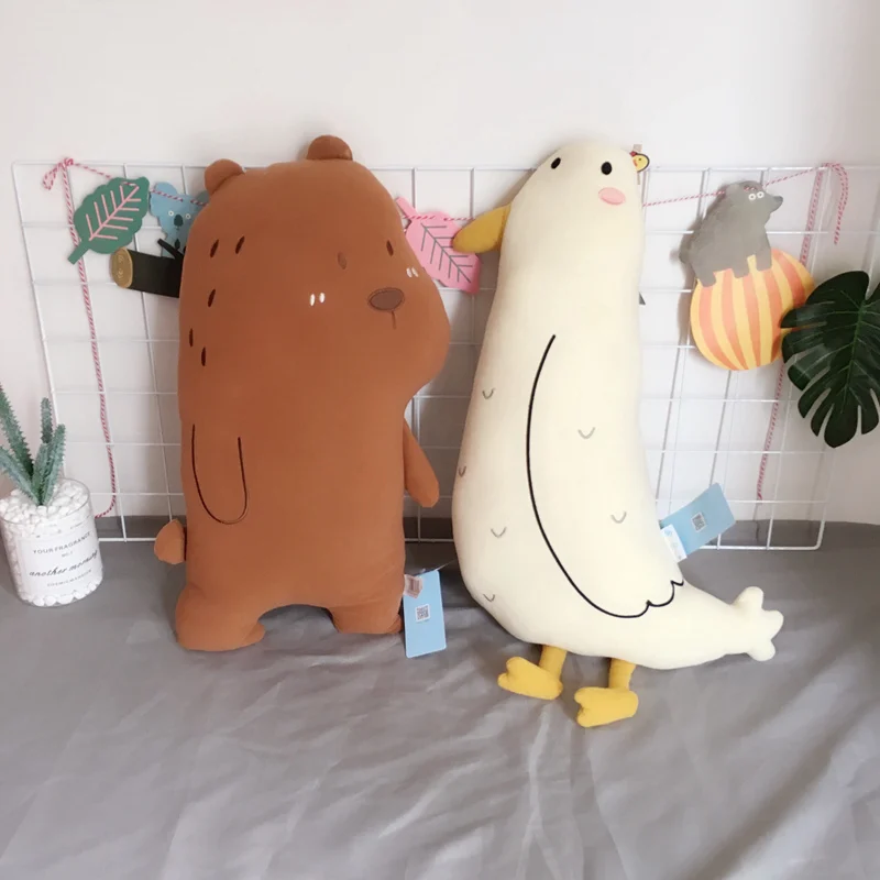 

50/80cm Bear/Fox/Whale/Seabird Stuffed Plush Toys Soft Forest Ocean Animal Plush Pillows Dolls Home Decor Kawaii Kids Girls Gif