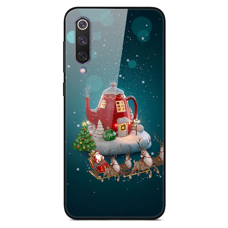 Christmas 14 Для samsung J4 Plus чехол закаленное стекло твердая задняя крышка для samsung Galaxy J4 Plus чехол J 4 Plus A20E A2 Core Note 10 Plus - Цвет: Christmas 14