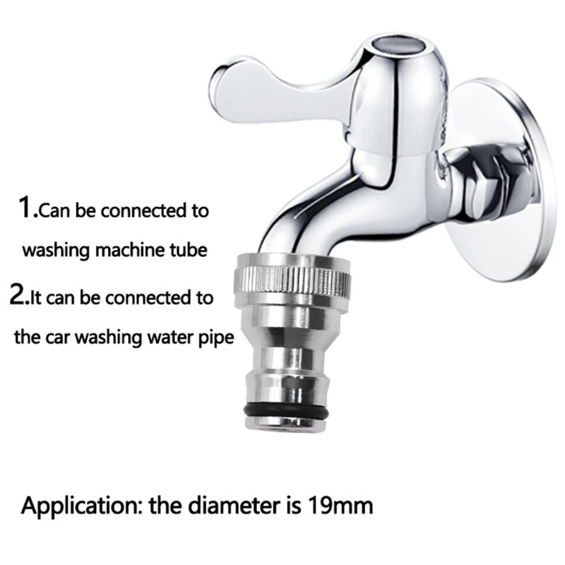 

4 Point Water Pipe Connector Hose Fitting Garden Household Basin Car Wash Faucet