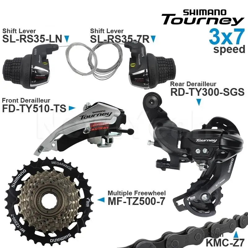 Переключатель передач SHIMANO TOURNEY 3x6 3x 7 включая переключатели RS35 TY300 задний