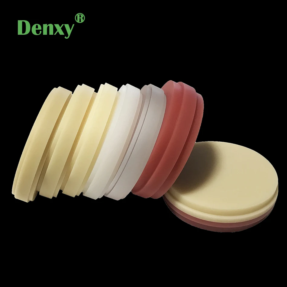 Denxy 5pcs Dental PMMA Blocks Pmma milling discs Dental Material lab for Make Temporary Bridge Dental Restorations Resin block
