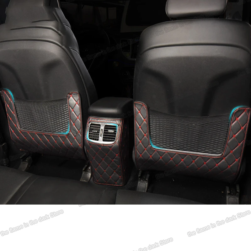 ?? Lsrtw2017ファイバー革車後部座席アームレスト抗kichマットヒュンダイツーソン2015 2016 2017 2018アクセサリープロテクター自動