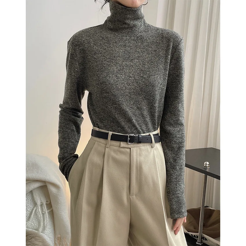 

Женская водолазка с высоким воротником, демисезонная