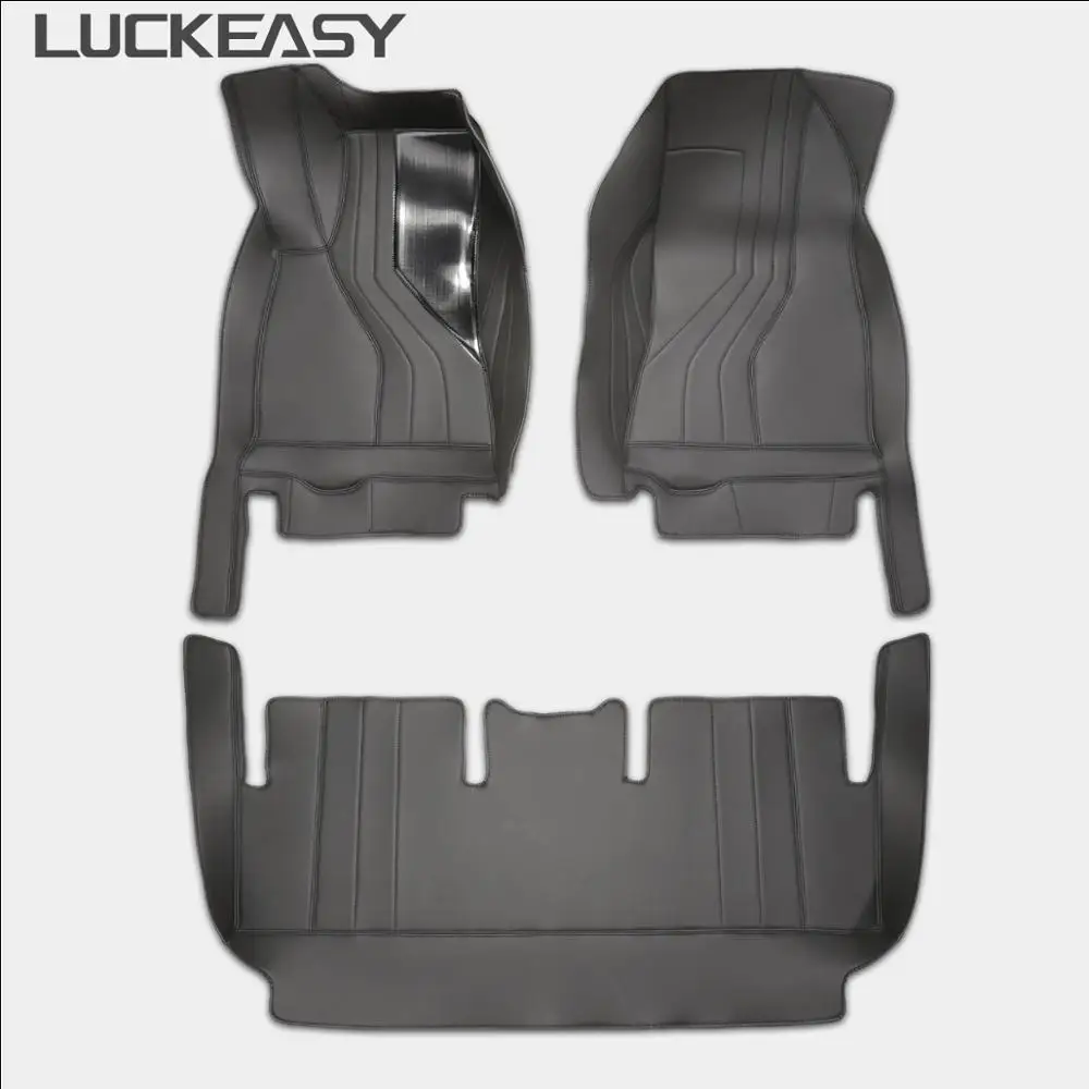 LUCKEASY для Tesla модель 3- автомобиль из микрофибры носить все включено коврики 3 шт./компл