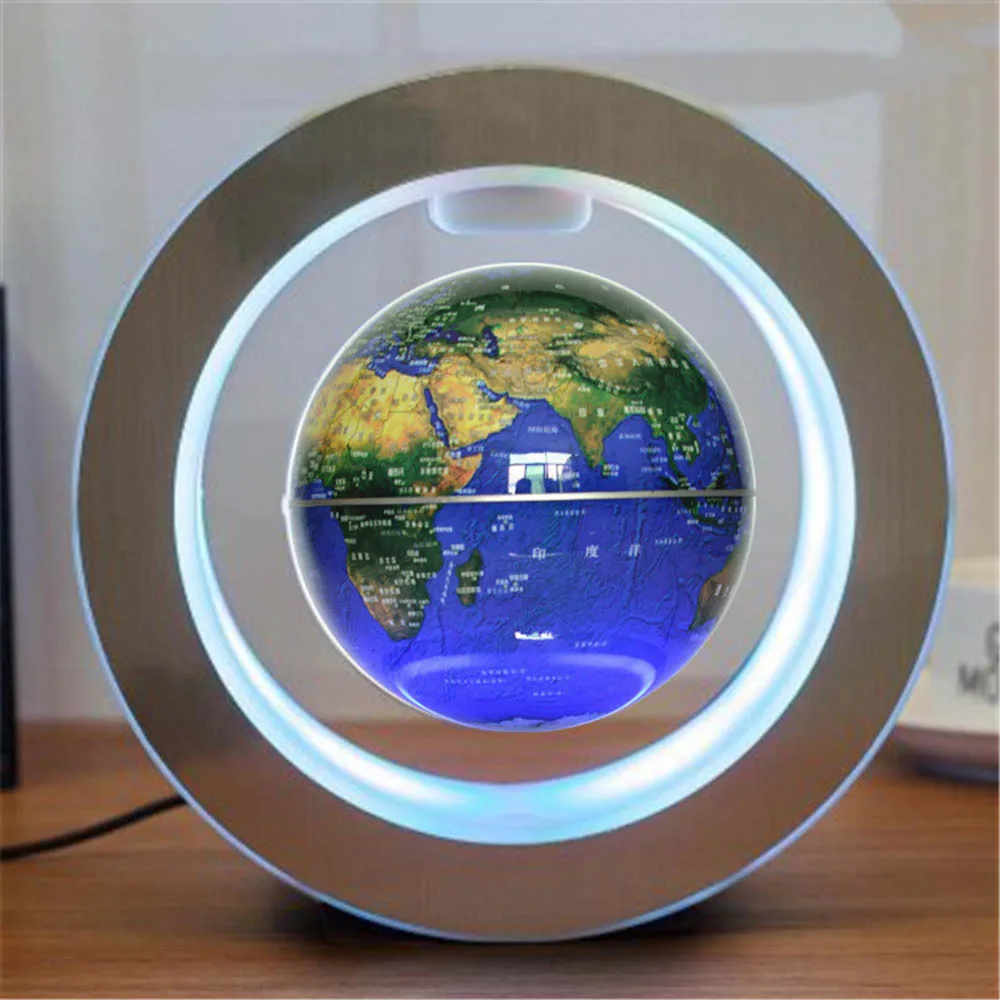 Новинка 2020, вращающаяся плавающая круглая лампа, светодиодный магнитный левитационный светильник, Круглый, Карта мира, волшебная земля, Ноч... от AliExpress RU&CIS NEW