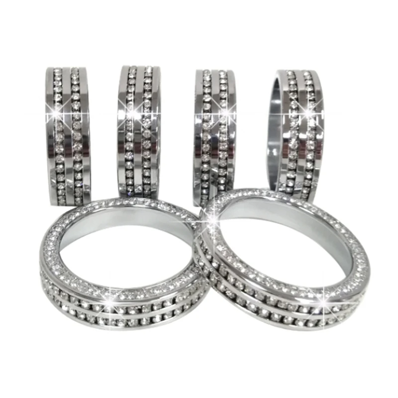 

Aluminum Bling Crystal Style Air Conditioner Switch Trailer 4WD VOL Knob Button Trim for Ford F150 XLT 2016- 2019 6Pcs