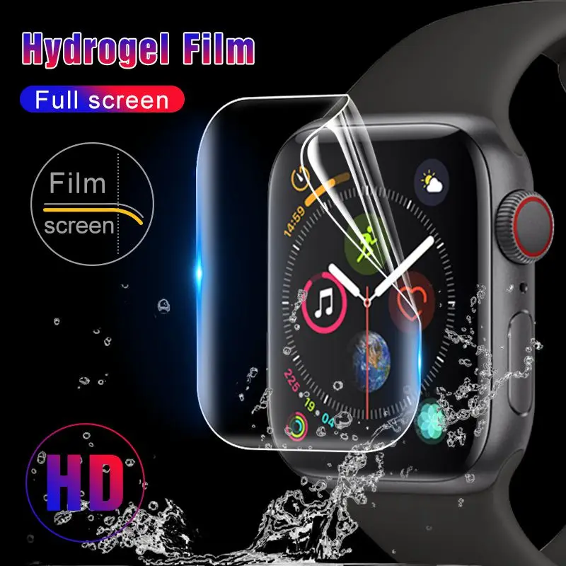 9D полное покрытие мягкая защитная пленка TPU для iWatch Apple Watch серии 2/3/4/5 38 мм 42 40 44