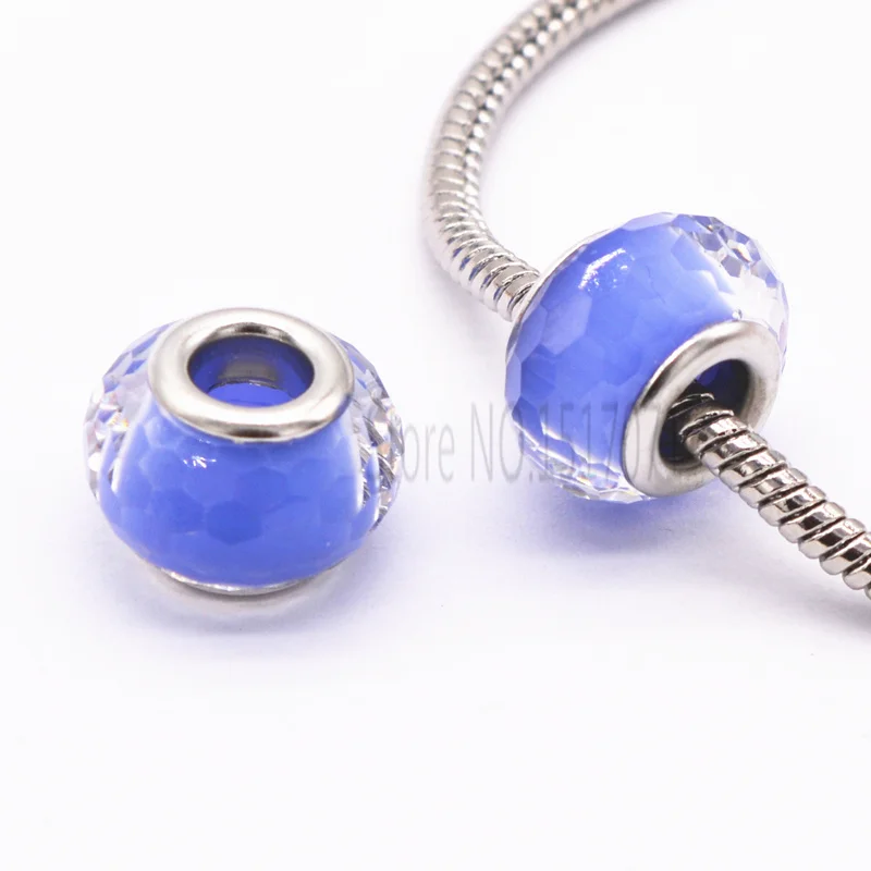 Посеребренные бусины из муранского стекла 14 мм 10 шт./лот|pandora bracelets charm|fit pandorabeads fit