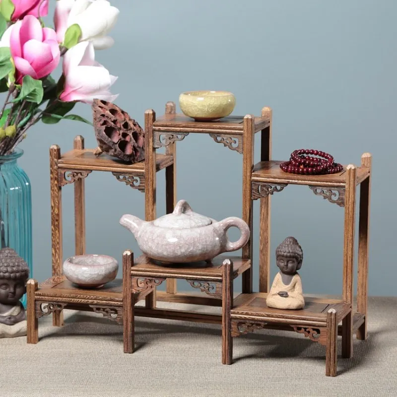 Новое поступление деревянная Новая китайская настольная полка маленькая
