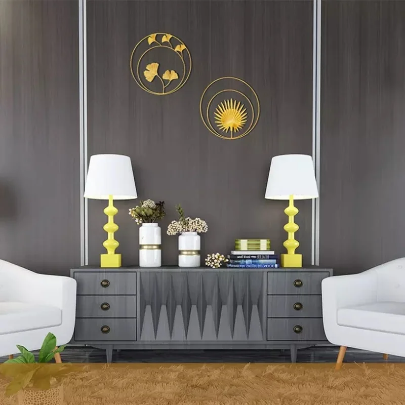 Золотистый круглый настенный подвесной светильник в скандинавском стиле