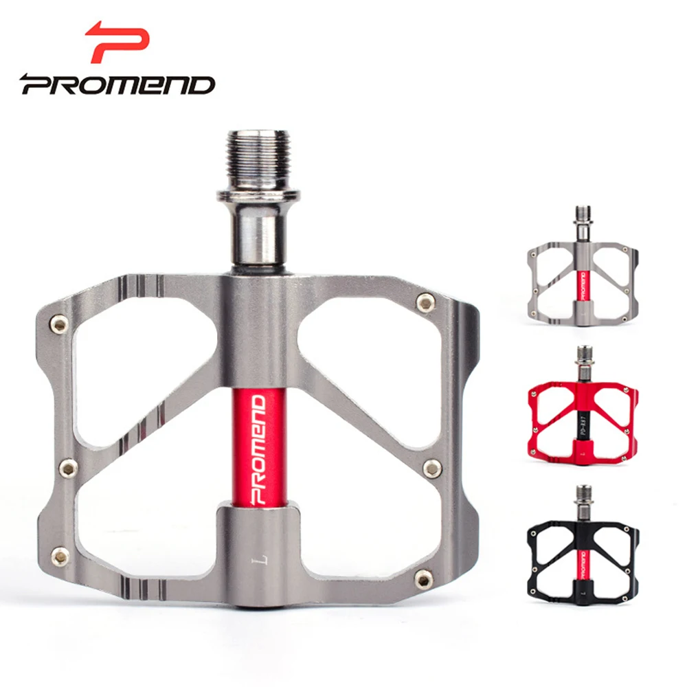 

PROMEND Aluminum Alloy Bike Pedal 3 Seal Bearings High Strength Durable 12 Anti-Slip Nails Ultralight Bicycle Accessories Pedals