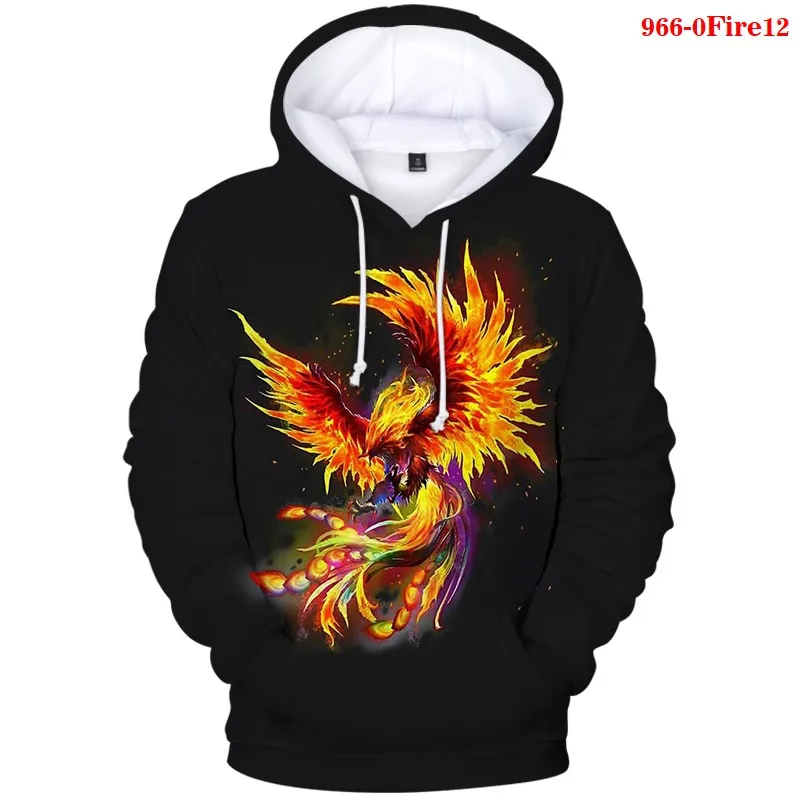 

New 3d Hoodies Phoenix Bird Print Women Men Oversiezed Hoodie Autumn Harajuku Sweatshirts Fashion Men Phoenix Bird Streetwear