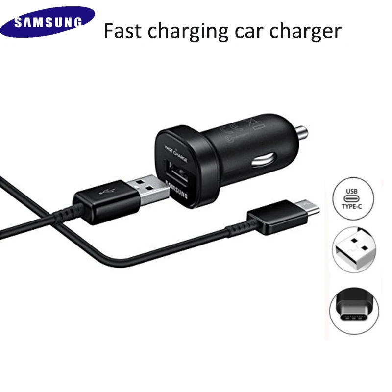Samsung S8 автомобильное зарядное устройство USB адаптивный быстрый адаптер 120 см Тип C