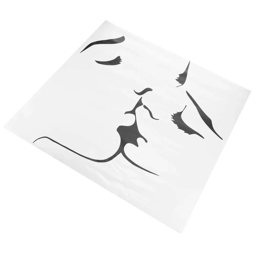 

1 Sheet Self Adhesive Living Room Wall Decal Kissing Couple Sticker Decoration