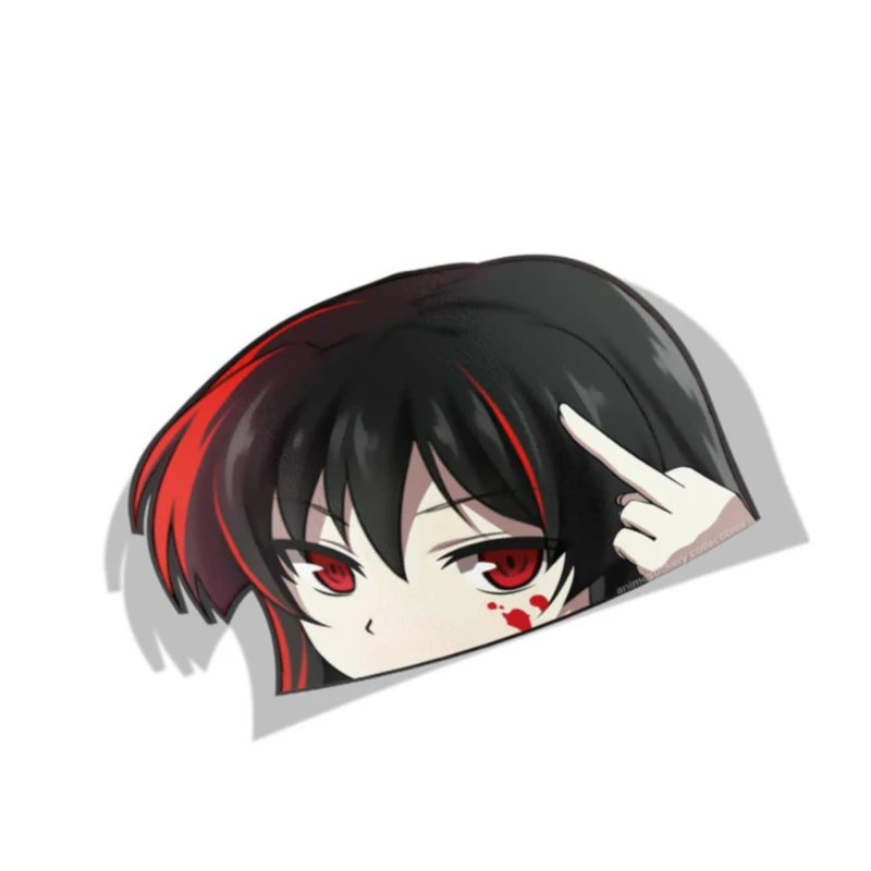 

Забавная Автомобильная наклейка для Akame Ga Kill BIG HEAD Anime Laptop наклейки на бампер Waterproof 13cm X9cm