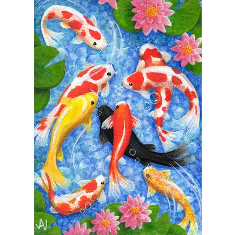 Наборы для алмазной живописи Koi Fish взрослых наборы вышивки крестиком с