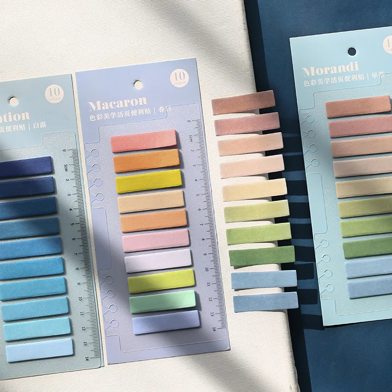 100 шт/упаковка цветная эстетика серия Kawaii Post It memo pad Липкие заметки этикетка милые