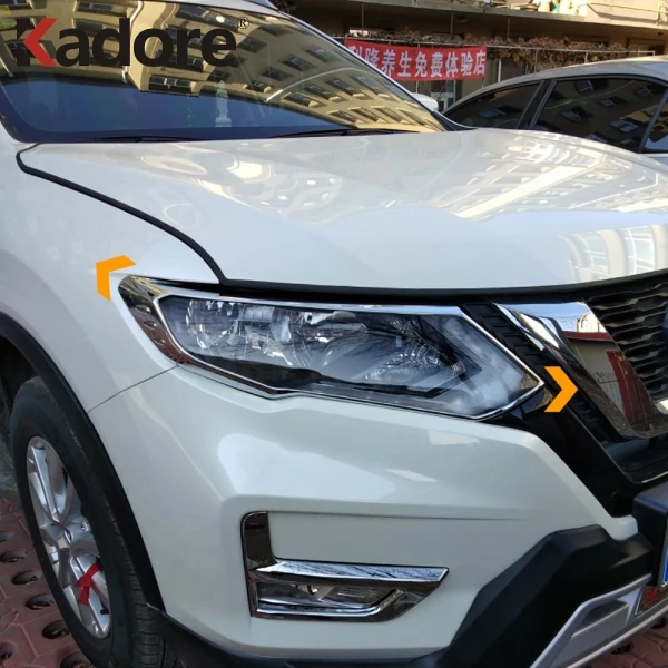 Для Nissan X TRAIL Rogue 2017 2018 2019 2020 автомобильный Стайлинг передняя фара Накладка рамка
