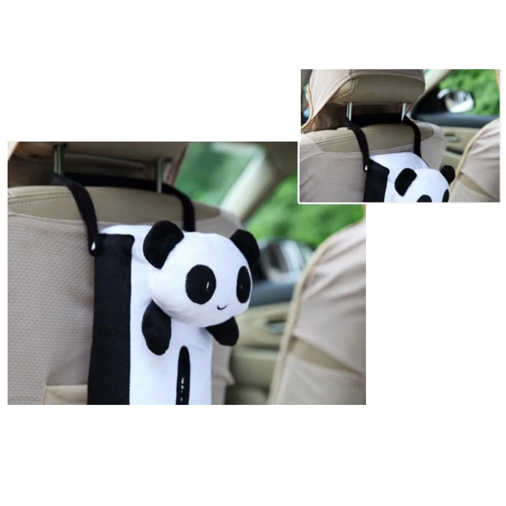 Cute Cartoon Panda Car Seat Back Hanging Plush Tissue Napkin Paper Holder Box | Автомобили и мотоциклы
