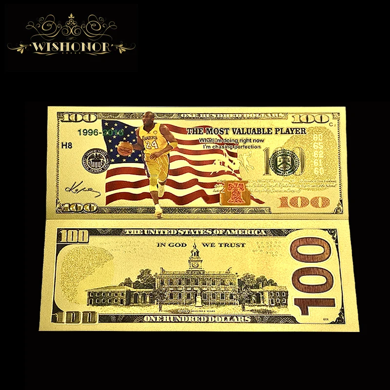 Хороший 10 шт./лот Америка Коби банкнот 100 долларовые банкноты в центре сообщений