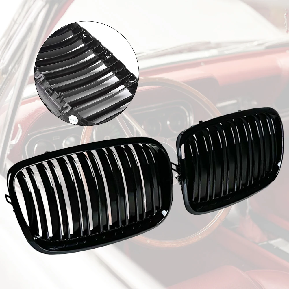 Передняя решетка радиатора X5 X6 двойная для 2007-2013-bmw E70 E71 АБС-пластик глянцевый