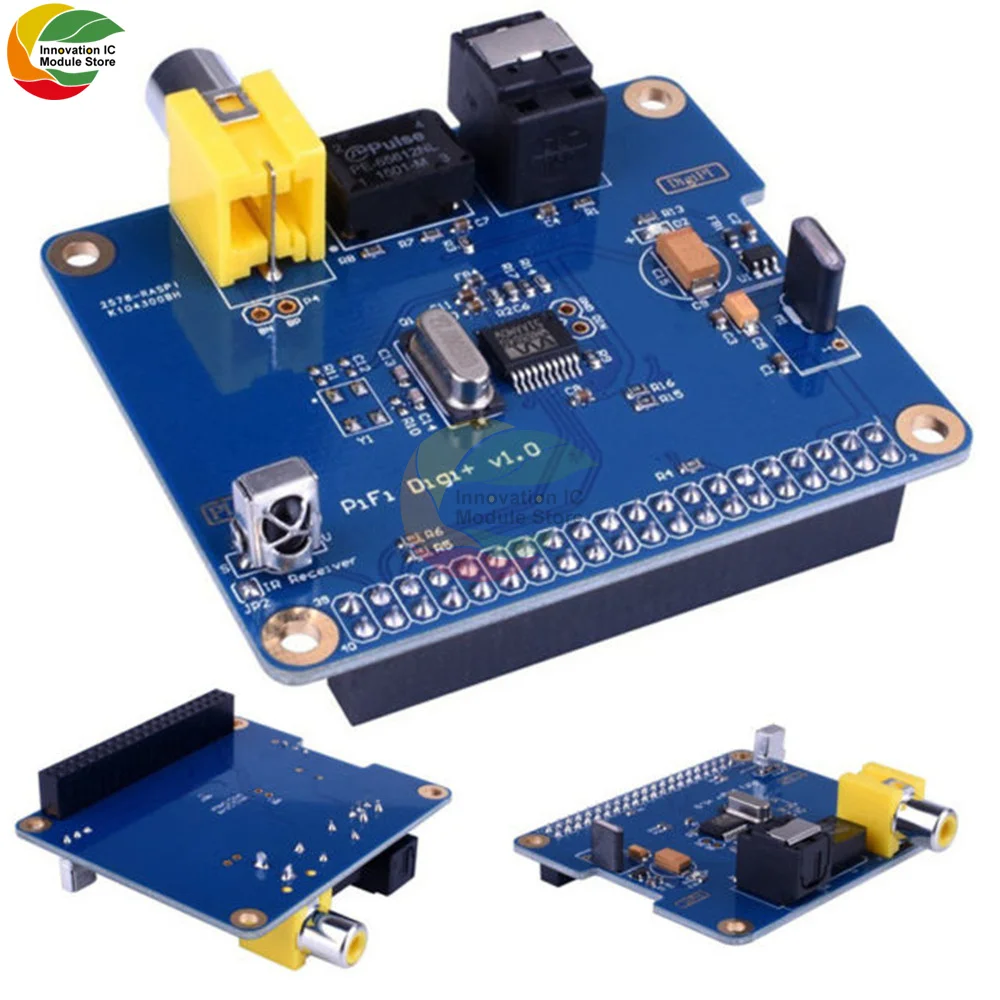 

Модуль цифровой звуковой карты Hi-Fi DiGi I2S, SPDIF, RCA, оптоволокно, для Raspberry pi B +/A + 3, Модель B, от 16 до 24 бит, аудио, 192 кГц